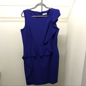 Calvin Klein Blue Body Con Work Dress